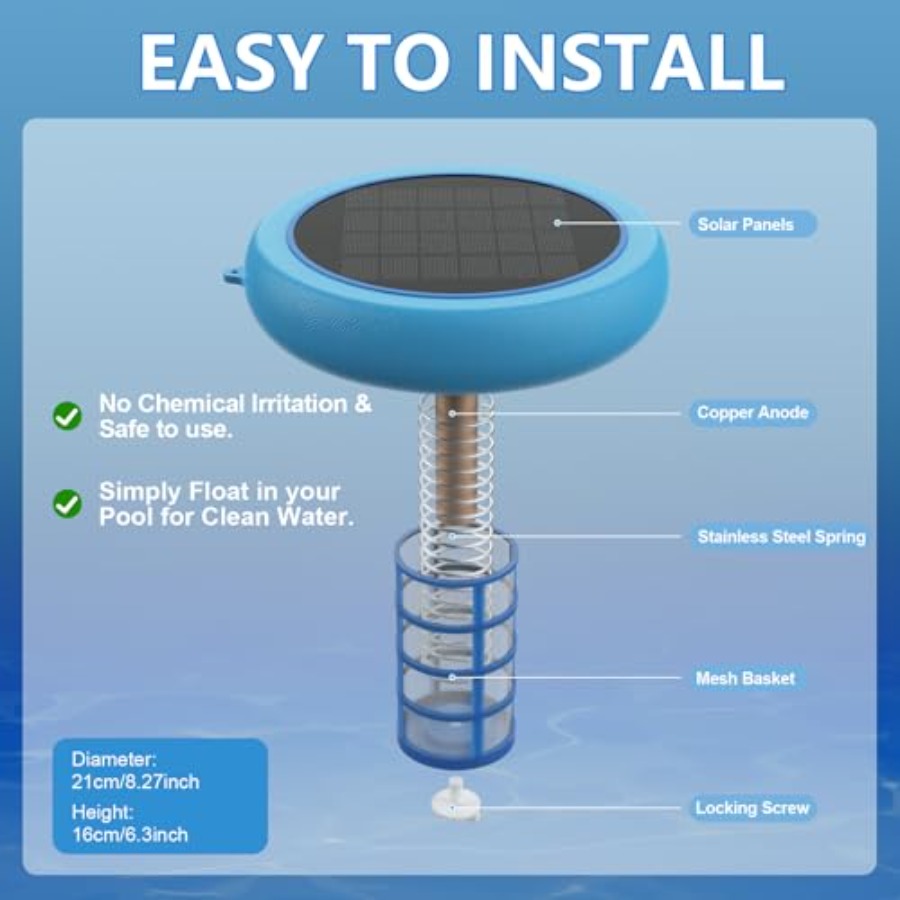 Ionizzatore solare per piscine - Solar Pool Ionizer Copper Anode recensione e prezzo