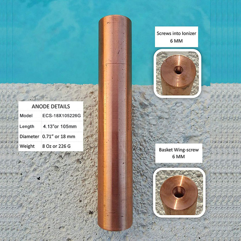 Anodo di rame solare di ricamb - Solar Pool Ionizer Copper Anode recensione e prezzo